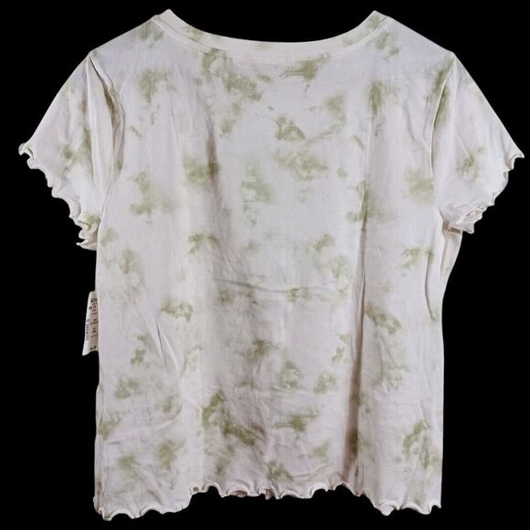 Lauren Conrad Intimates Lounge Set Tie Dye Tee Shorts White Green NWT Sz L - Picture 6 of 10